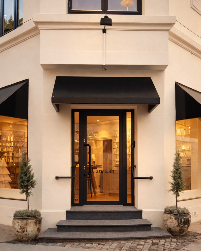 Cure Lab store front in Charlottenlund Denmark