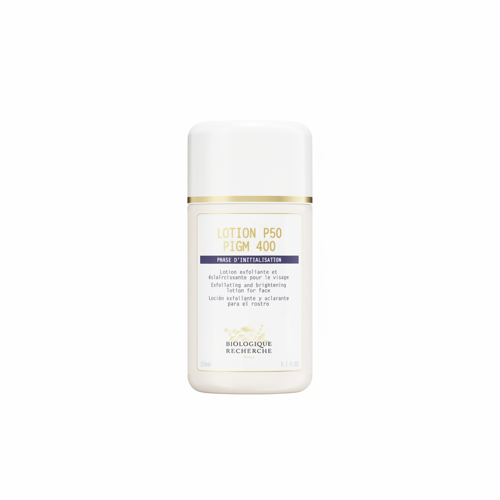 Lotion P50 PIGM 400 150 ml bottle on a white background