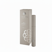 SANZI Brow Styling Gel Clear box and tube in matching soft grey-taupe on a white background