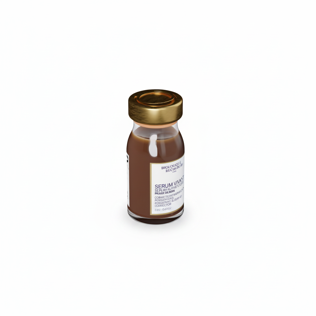 Biologique Recherche Serum Vivant bottle on a white background, matched to Colostrum proportions