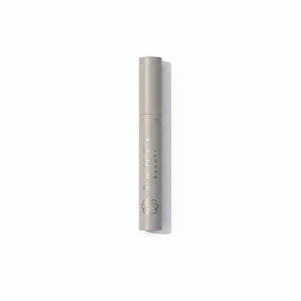 SANZI Mascara Volume and Curl single grey tube on a white background