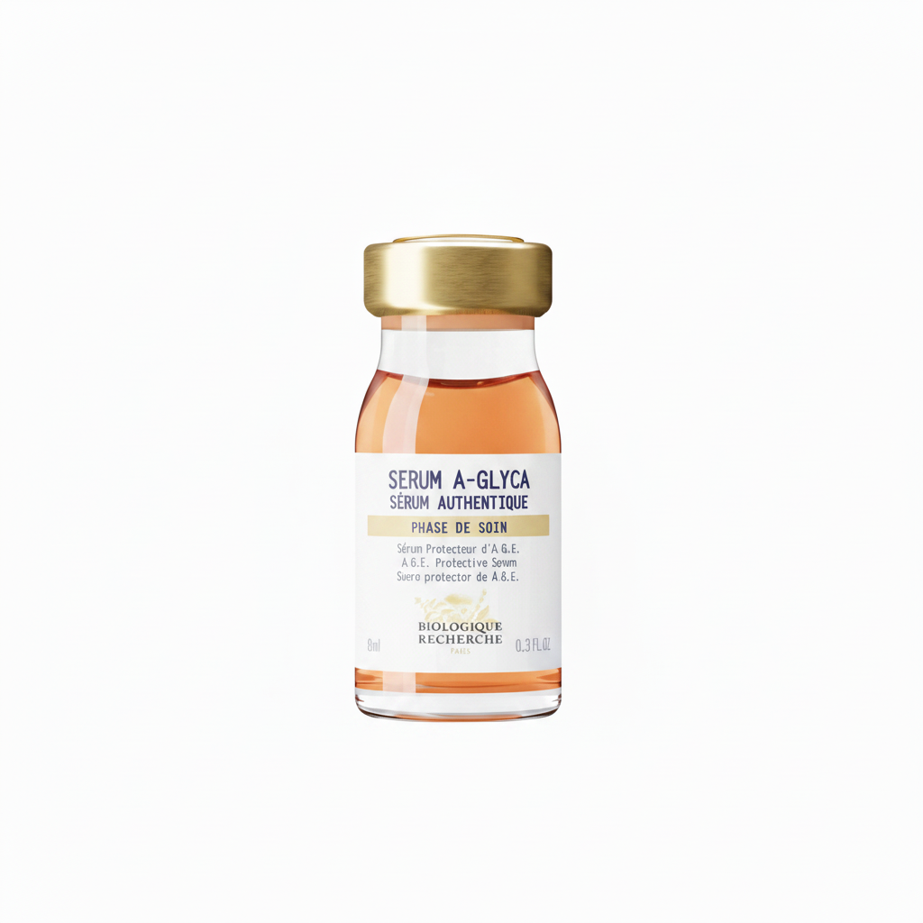 A-Glyca 8 ml serum bottle on a white background